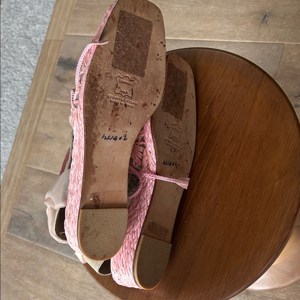 Stuart Weitzman Elegant Pink Floral Women's Shoes - Picture 4 of 7